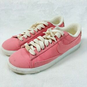 Nike Blazer Low Women 8.5 Pink Good Natural Dye Canvas AV9371-600 Sneaker